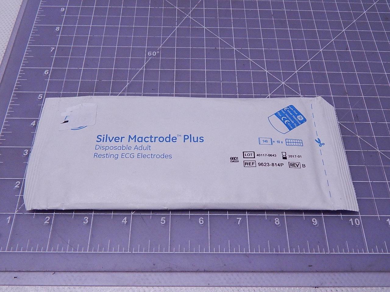 9623814P REV B Silver Mactrode Plus Disposable Adult Resting ECG